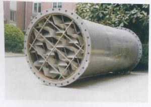 靜態(tài)混合器的混合過(guò)程是由一系列安裝在空心管道中的不同規(guī)格的混合單元進(jìn)行的。在混合單元的作用下，流體時(shí)而左旋，時(shí)而右旋，不斷改變流動(dòng)方向，不僅將中心液流推向周邊，而且將周邊-上?；ぱ芯吭?><div   id=